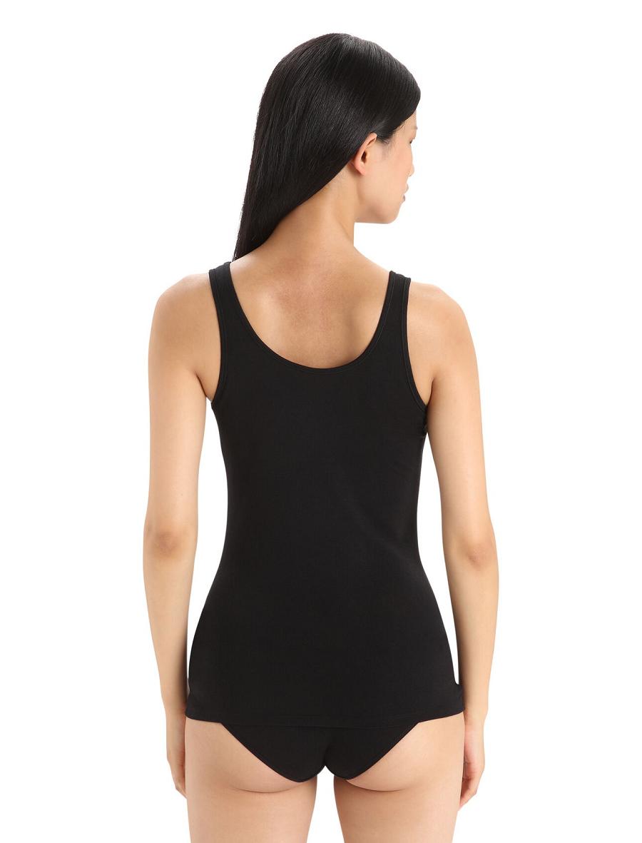 Sous Vêtement Icebreaker Merino Siren Tank Top Femme Noir | FR 1716HAPK